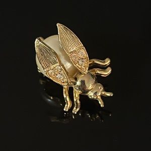 ✨Stunning VTG Bettle Brooch w rhinestones